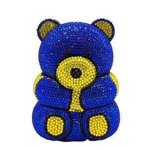 5752 Bear Evening Bags and clutches Formal Crystal Clutch Purse Party